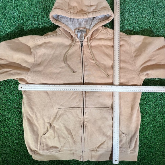 LL Bean Katahdin Iron Works Heavy Duty Sherpa Lined Full Zip Hoodie Jacket Large - Picture 6 of 6